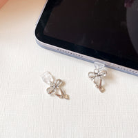 Silver Bow Kindle Charm | Dust Plug Charms