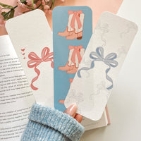 Pretty Girls Bow Bookmark Set | Double-Sided Bookmarks