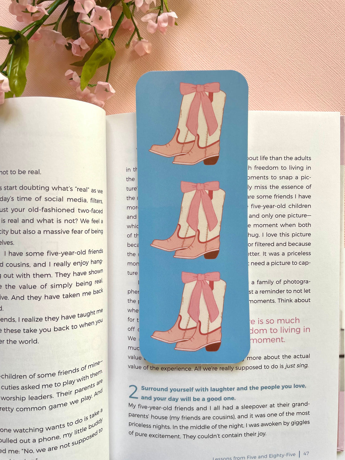 Pretty Girls Bow Bookmark Set | Double-Sided Bookmarks