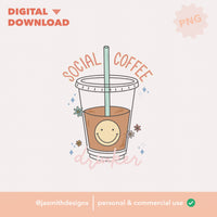 Social Coffee Drinker | Digital Download