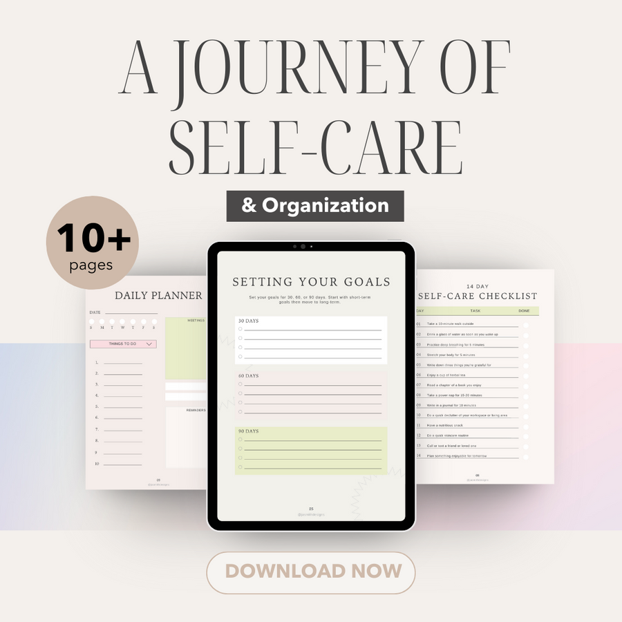 Self-Care Workbook and Organizer | Digital Download