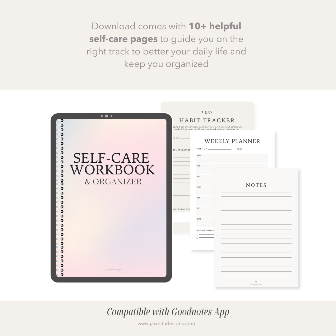 Self-Care Workbook and Organizer | Digital Download