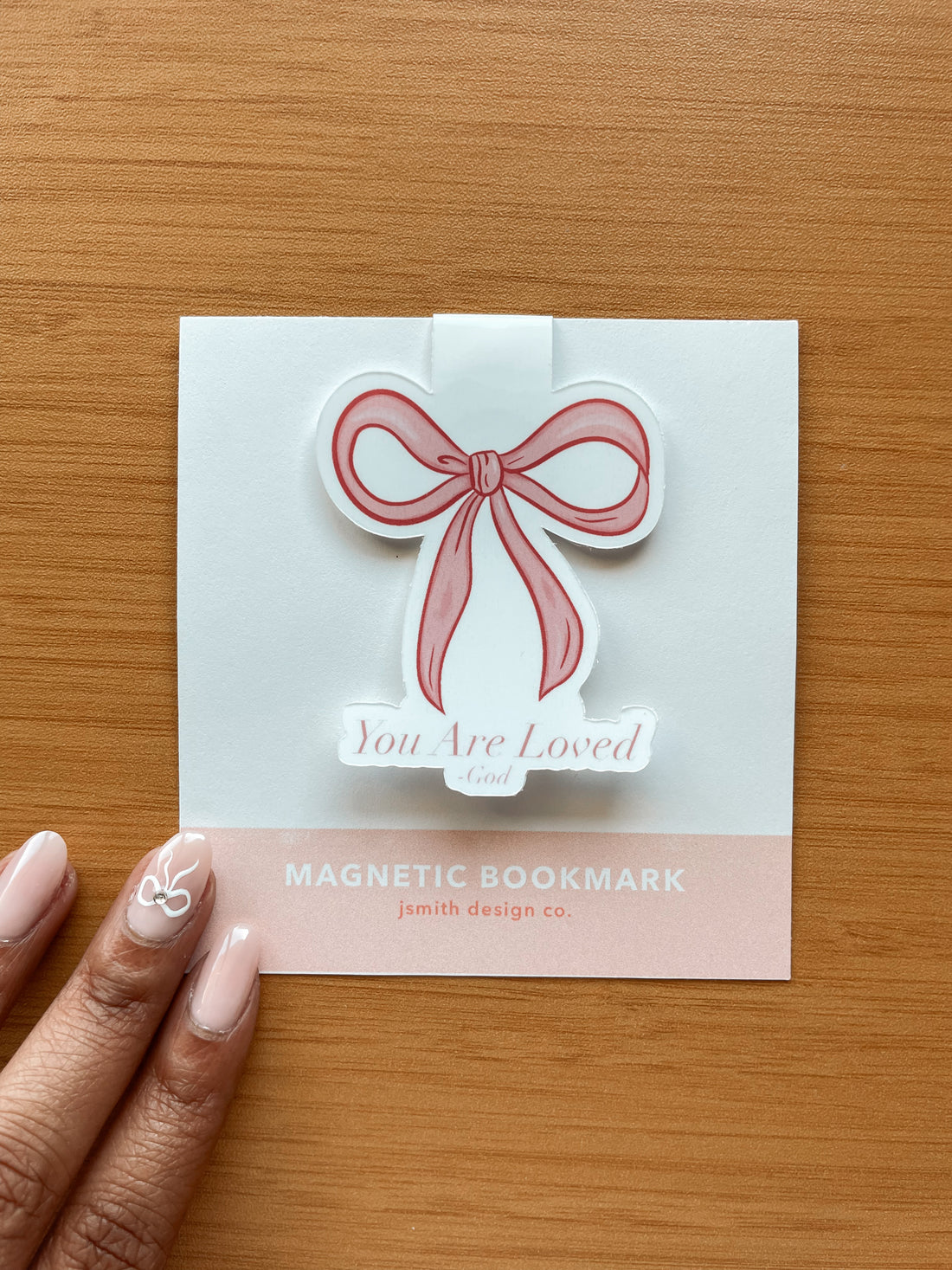 Bow magnetic bookmark, cute bow bookmarks, you are loved bookmark, bible bookmark, coquette aesthetic bookmarks