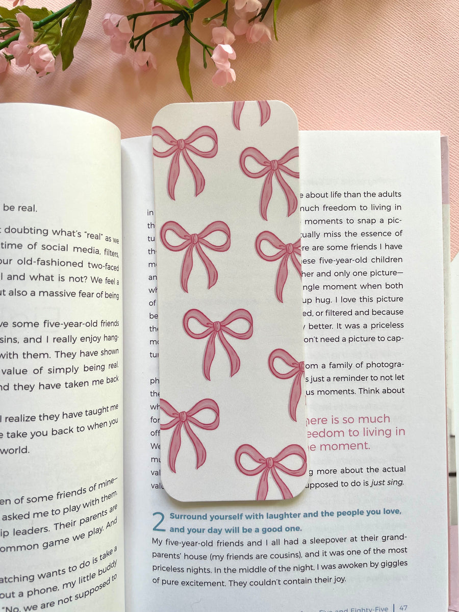 Coquette Bow Bookmark Set | Double-Sided Bookmarks