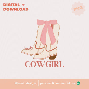 Howdy Cowgirl Boots | Digital Download