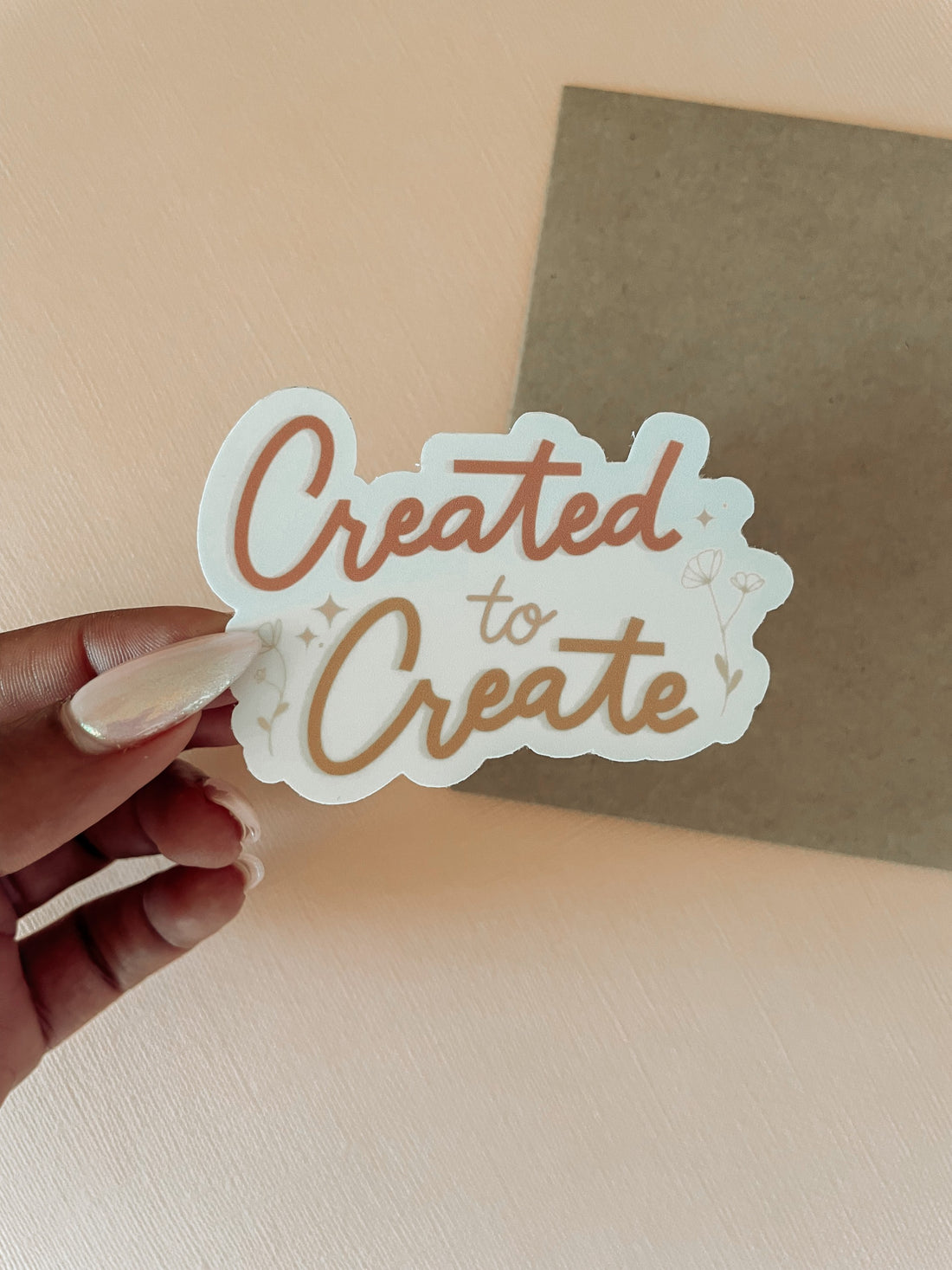 created to create christian vinyl matte sticker