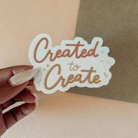 created to create christian vinyl matte sticker