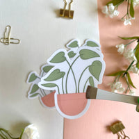 Leafy Potted House Plant Vinyl Sticker