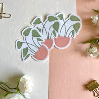 Leafy Potted House Plant Vinyl Sticker