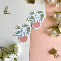 Leafy Potted House Plant Vinyl Sticker