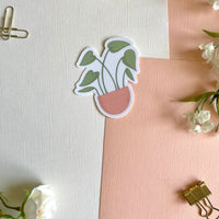 Leafy Potted House Plant Vinyl Sticker