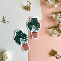 Monstera Potted Plant Vinyl Sticker