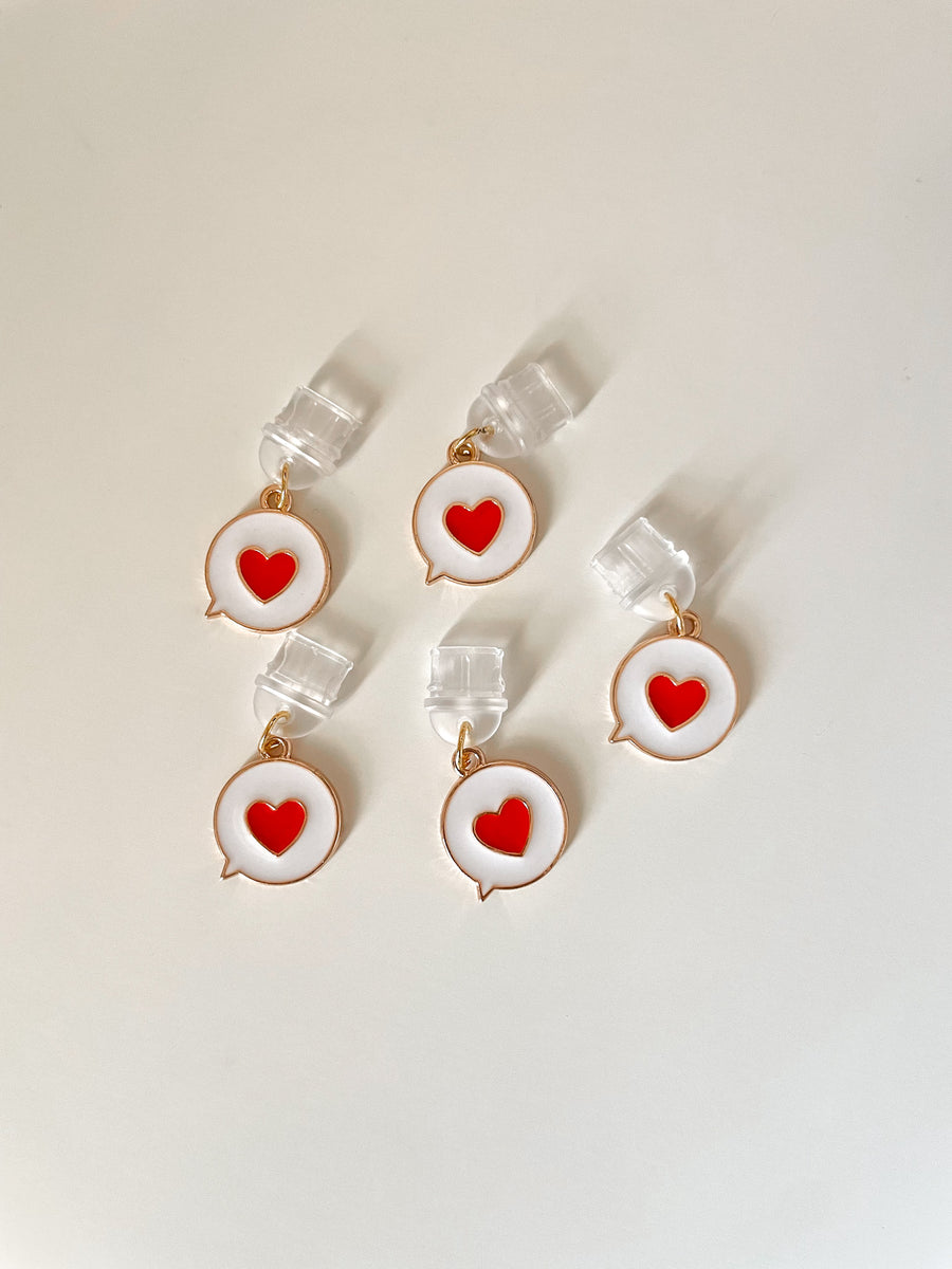 close up heart bubble kindle charms cute kindle charms for book lovers dust plug charms for kindle or phones