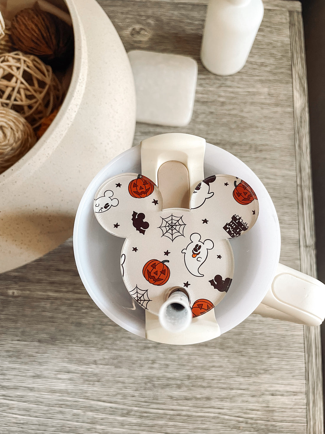 Halloween Ghosts Tumbler Topper Magical Mouse Ears | Tumbler Accessories