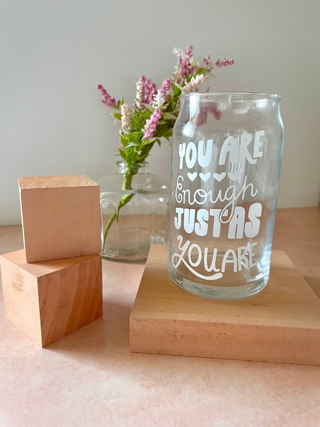 You are Enough as You are Glass Cup