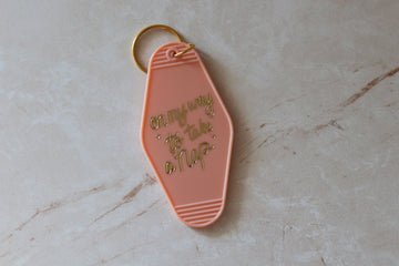 Oopsies: On my way to take a Nap Motel Keychain (B-Grade)