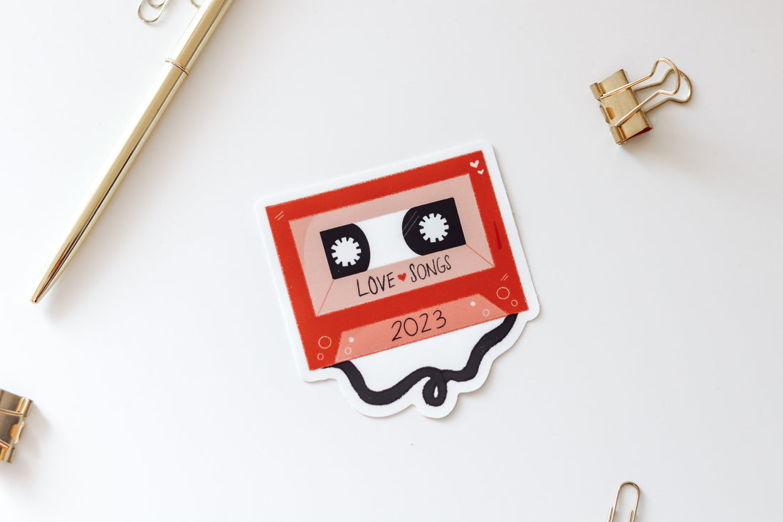 Love Songs Mixtape Matte Sticker