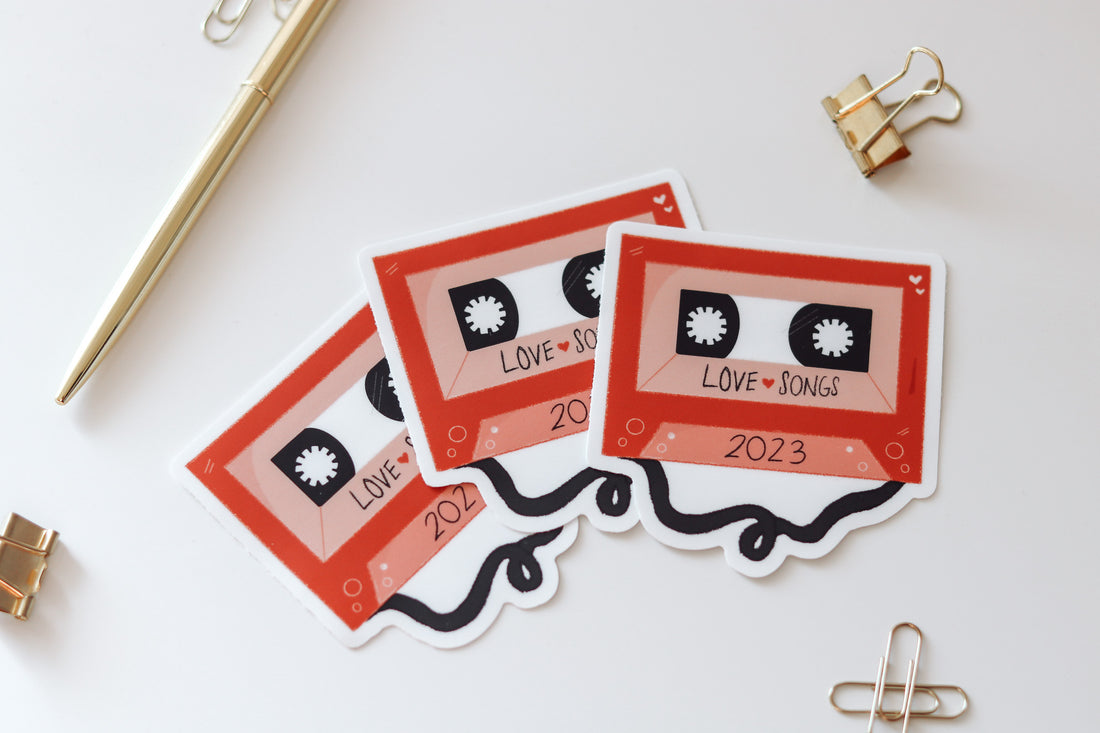 Love Songs Mixtape Matte Sticker