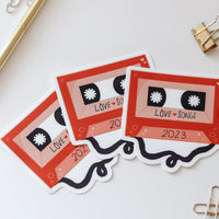 Love Songs Mixtape Matte Sticker