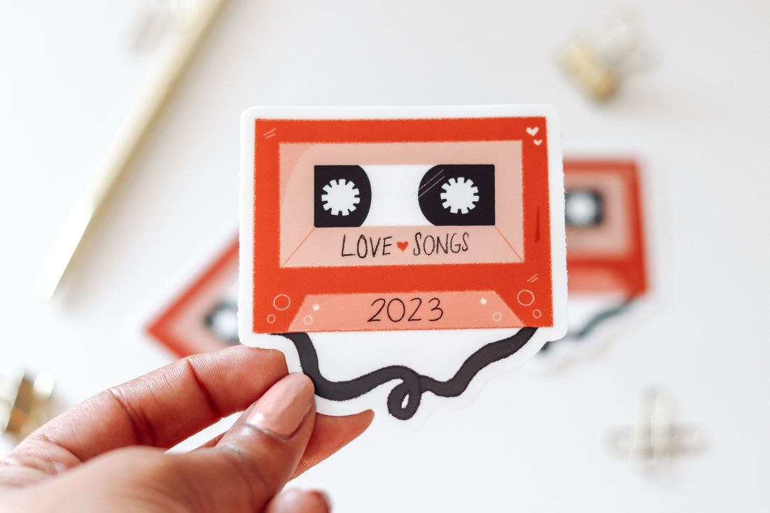 Love Songs Mixtape Matte Sticker