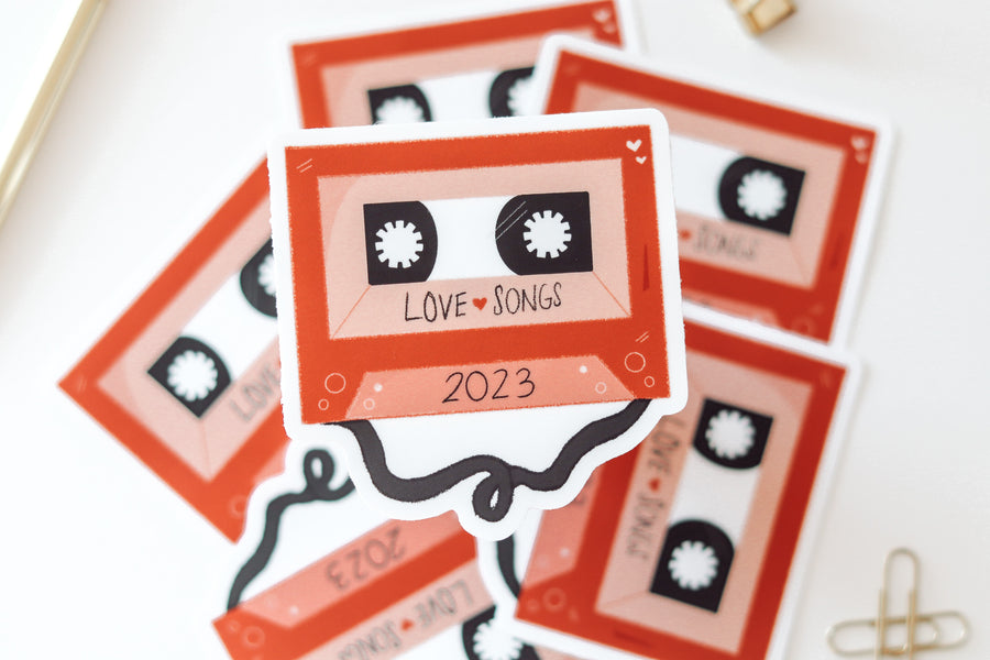 Love Songs Mixtape Matte Sticker