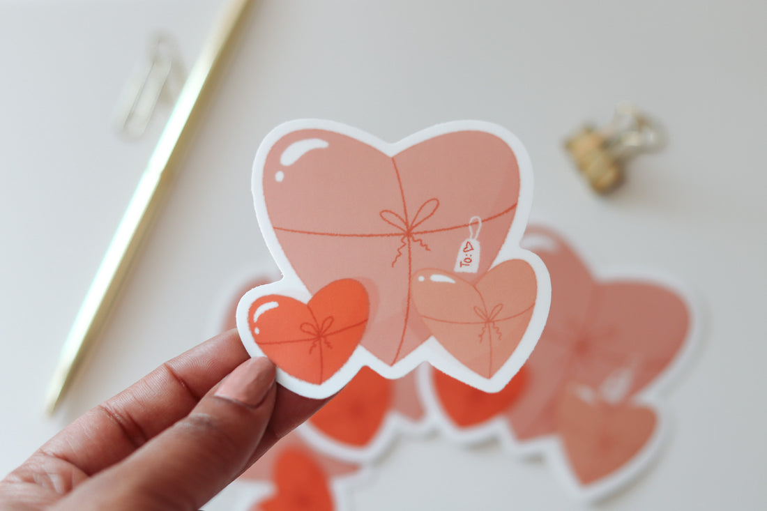 Heart Presents Vinyl Sticker