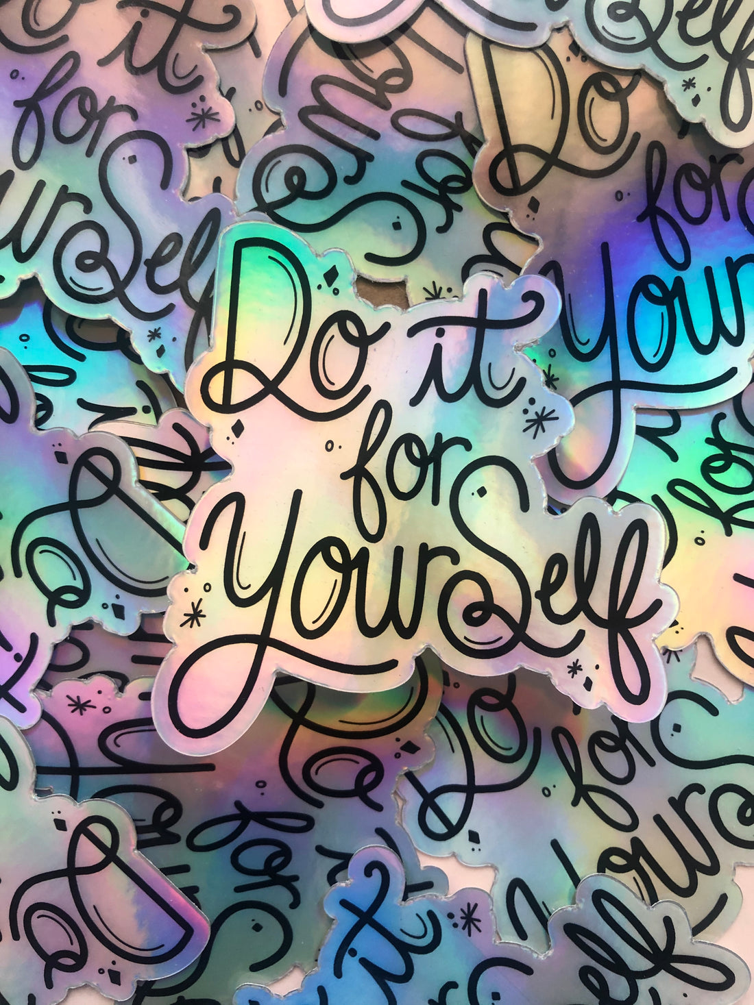 Do it for Yourself Holographic Vinyl Sticker