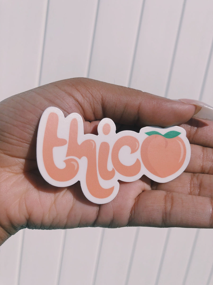 Thicc Peach Sticker