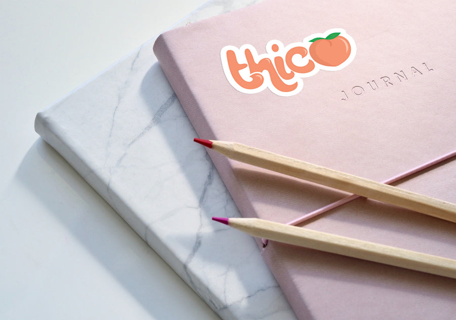 Thicc Peach Sticker