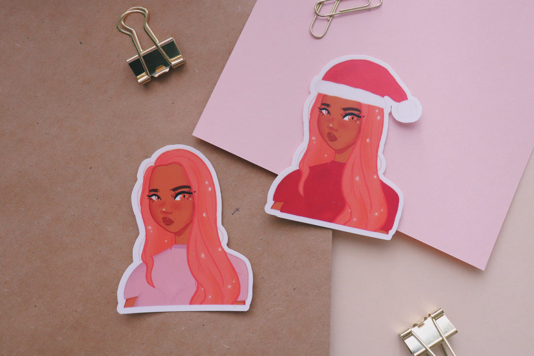 Cute Black Girl Vinyl Sticker