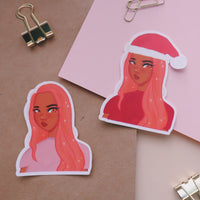 Cute Black Girl Vinyl Sticker