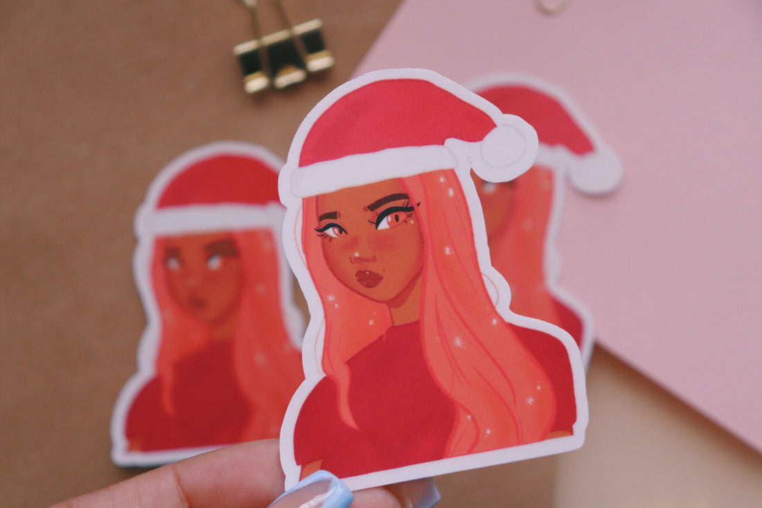 Cute Black Girl Vinyl Sticker