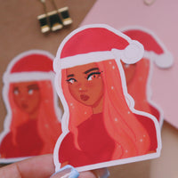 Cute Black Girl Vinyl Sticker