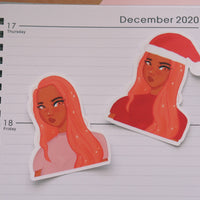 Cute Black Girl Vinyl Sticker