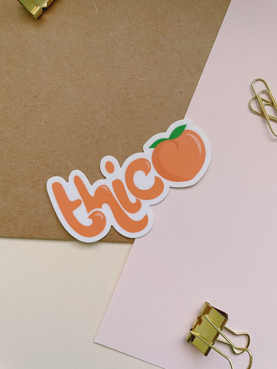 Thicc Peach Sticker