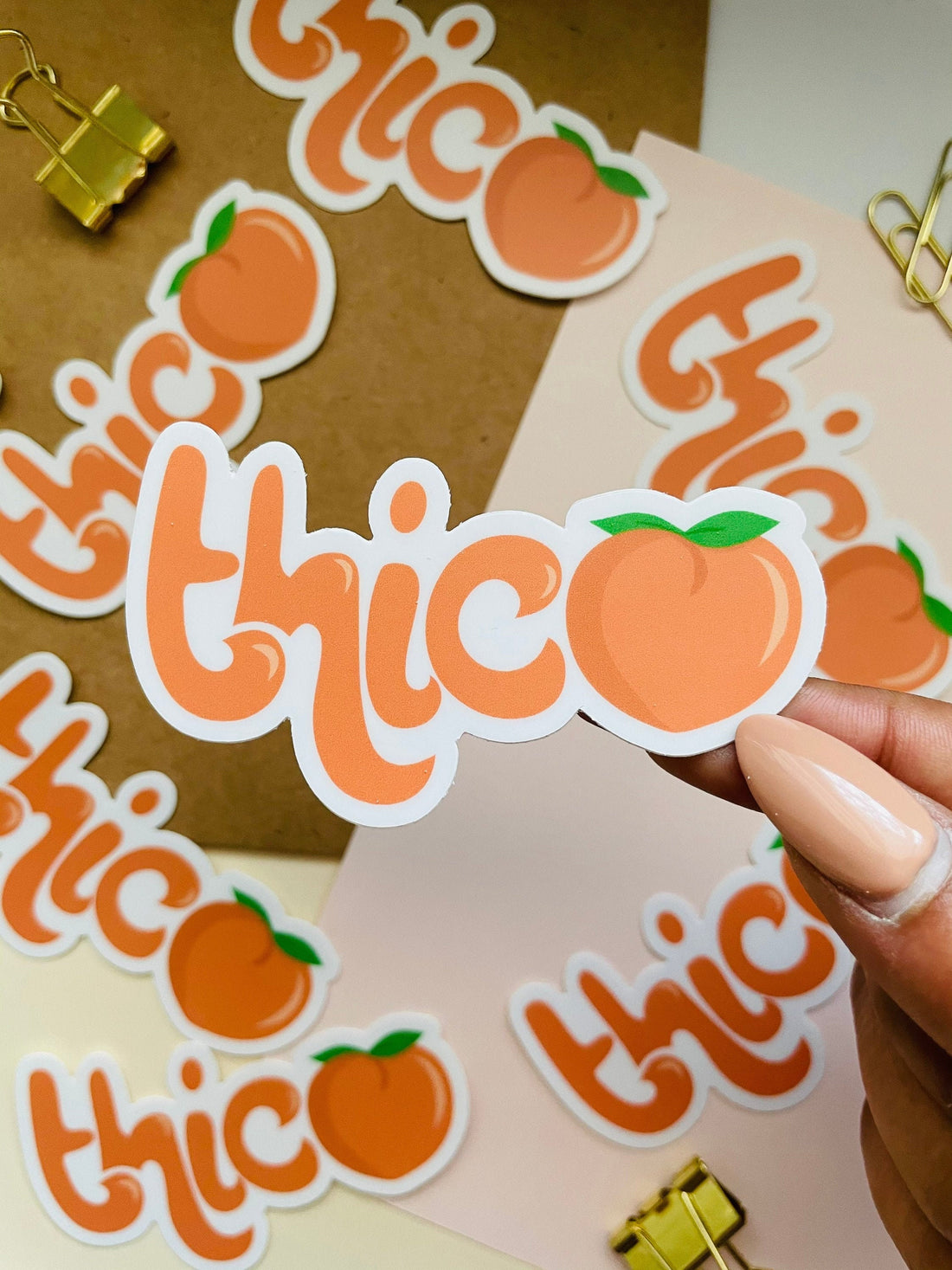 Thicc Peach Sticker