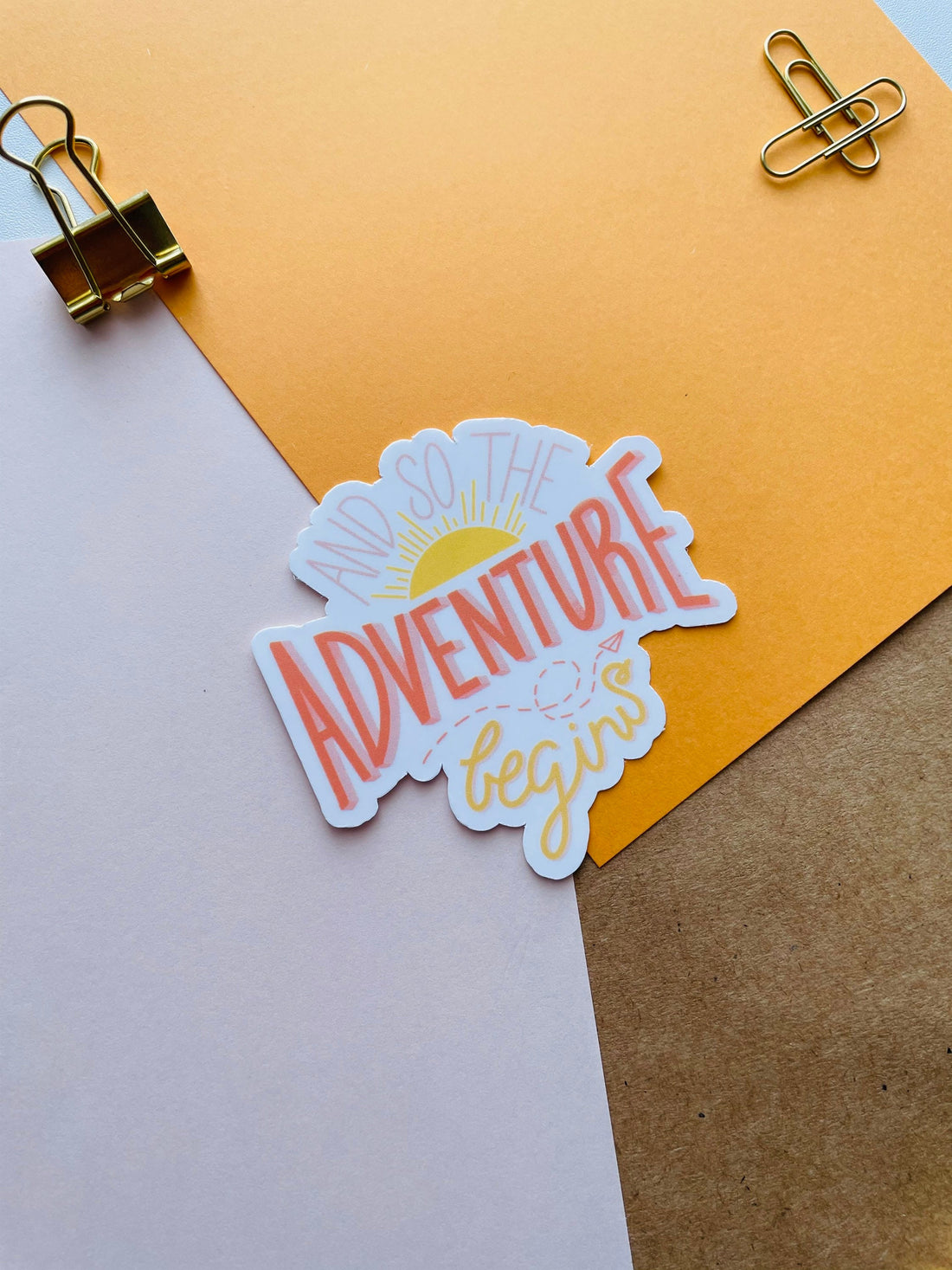 And so the Adventure Begins Glossy Vinyl Sticker – jasmithdesigns