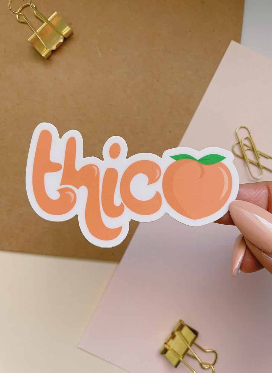 Thicc Peach Sticker