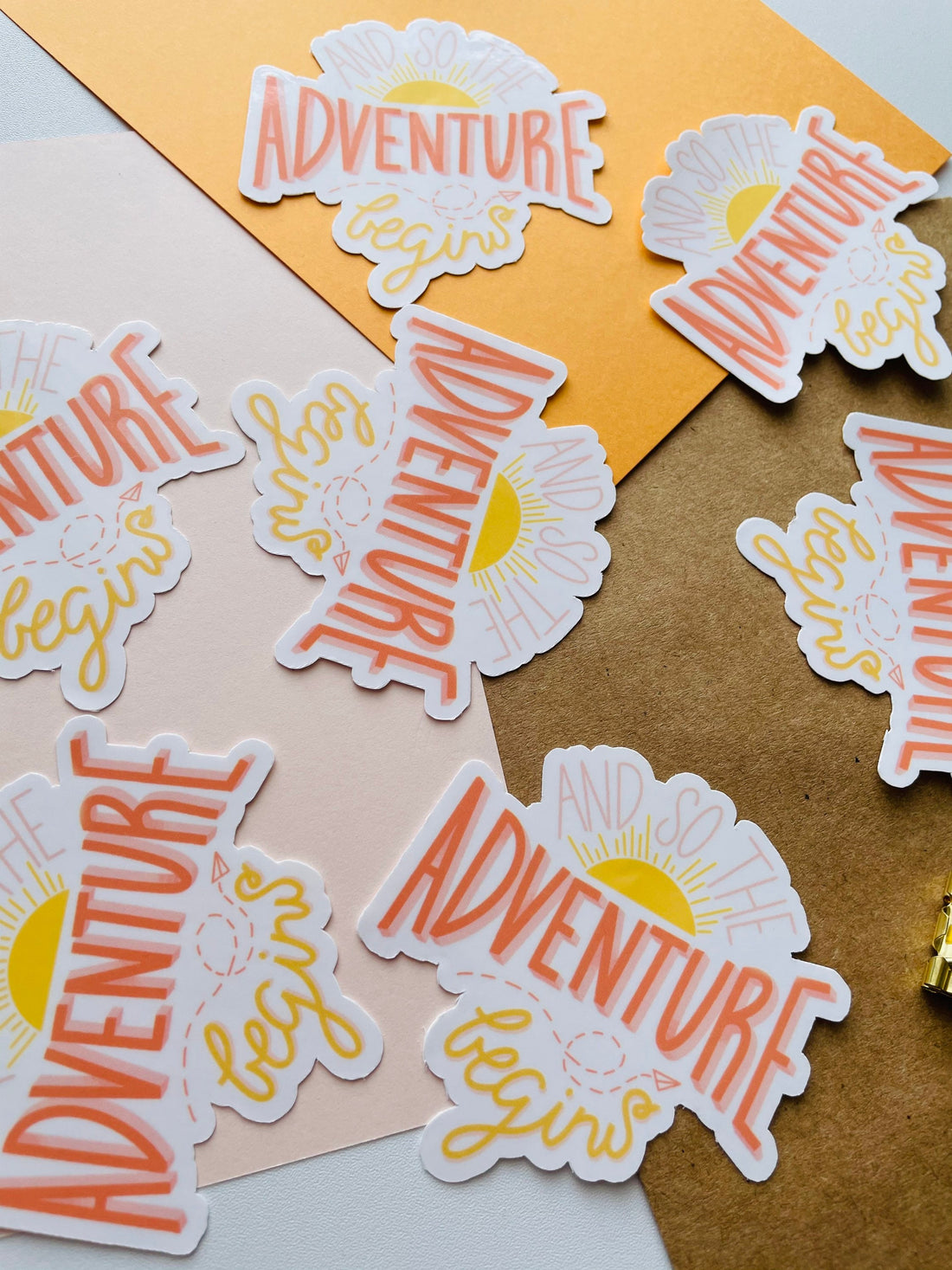 And so the Adventure Begins Glossy Vinyl Sticker