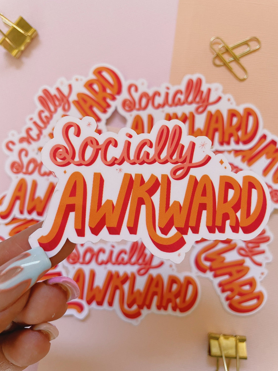 Socially Awkward Glossy Sticker