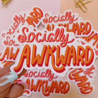 Socially Awkward Glossy Sticker