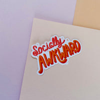 Socially Awkward Glossy Sticker