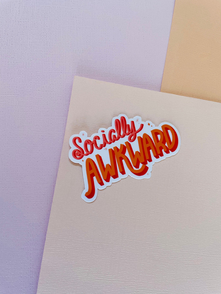 Socially Awkward Glossy Sticker