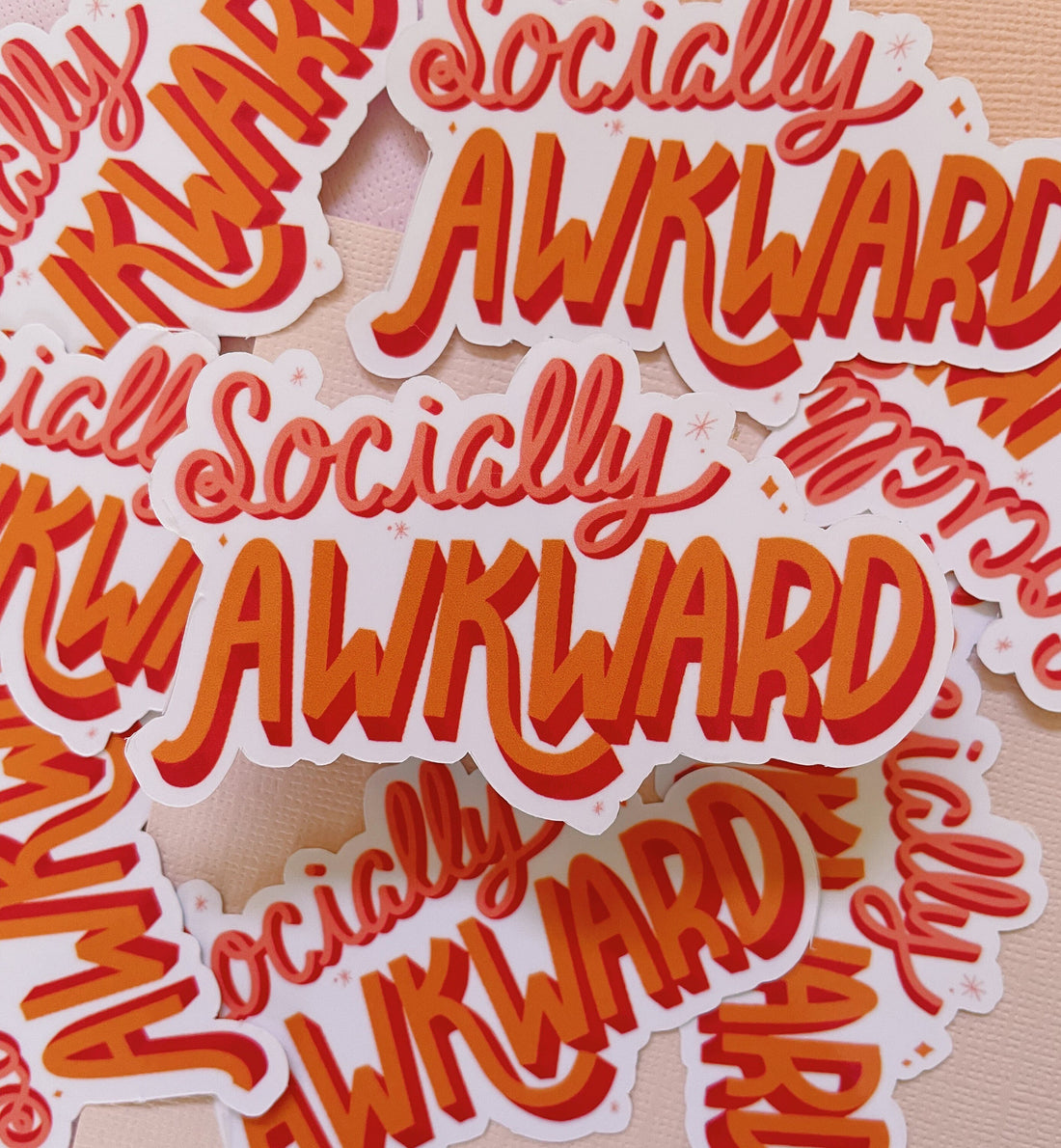 Socially Awkward Glossy Sticker