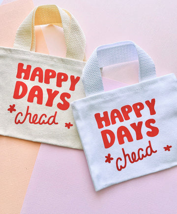 Happy Days Ahead Mini Canvas Tote Bag