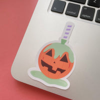 Candy Apple Pumpkin Vinyl Sticker