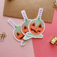 Candy Apple Pumpkin Vinyl Sticker