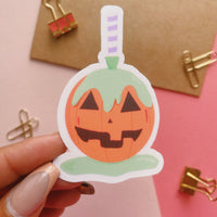 Candy Apple Pumpkin Vinyl Sticker