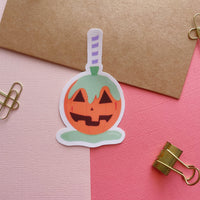 Candy Apple Pumpkin Vinyl Sticker