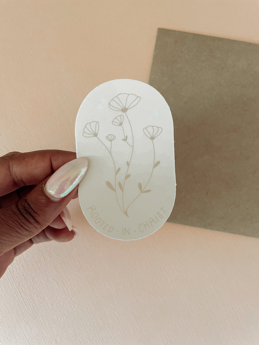 Rooted in Christ Vinyl Sticker | Christian Stickers, By Faith, Waterproof Stickers